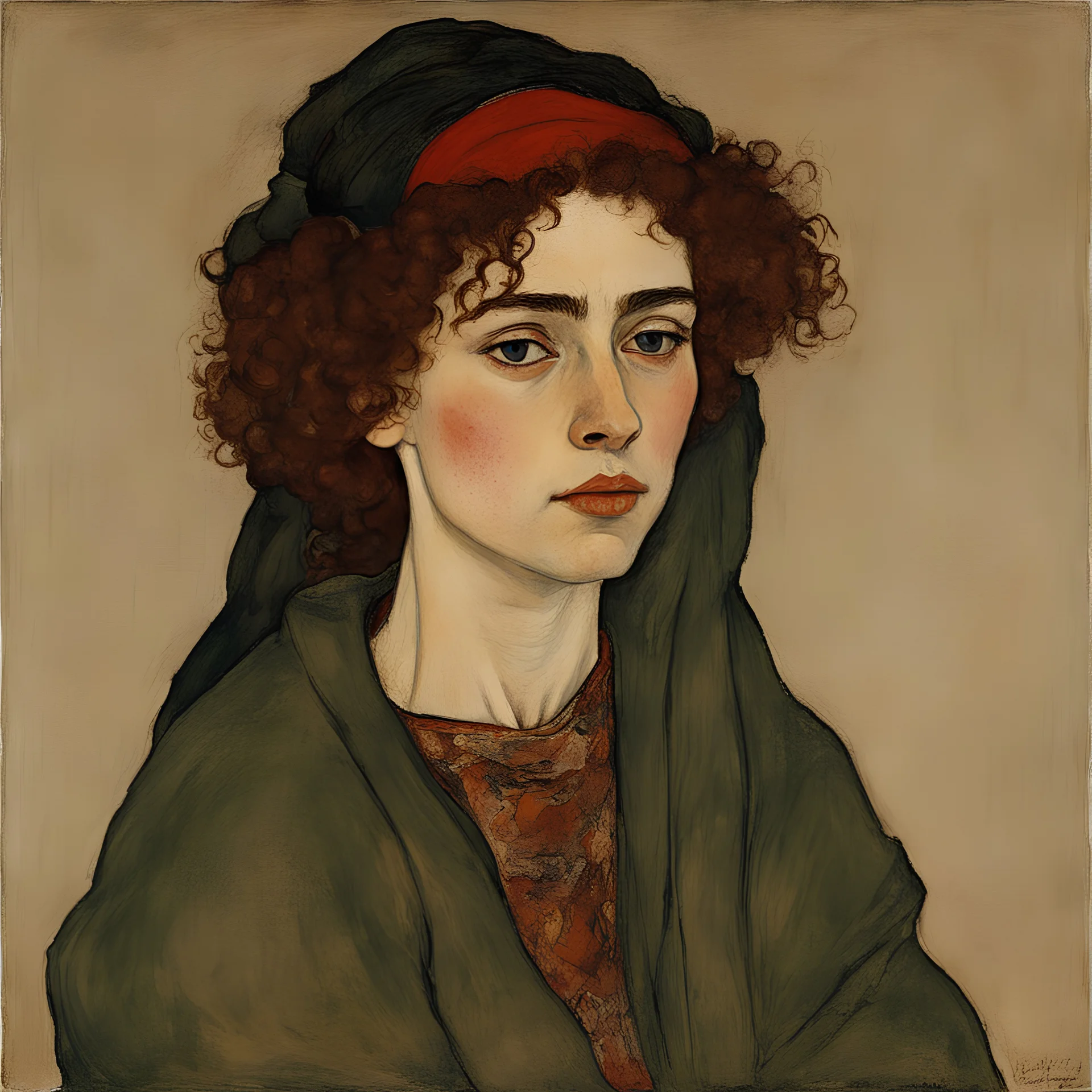 A young Jewish woman from Nazareth in Galilee painted by Egon Schiele