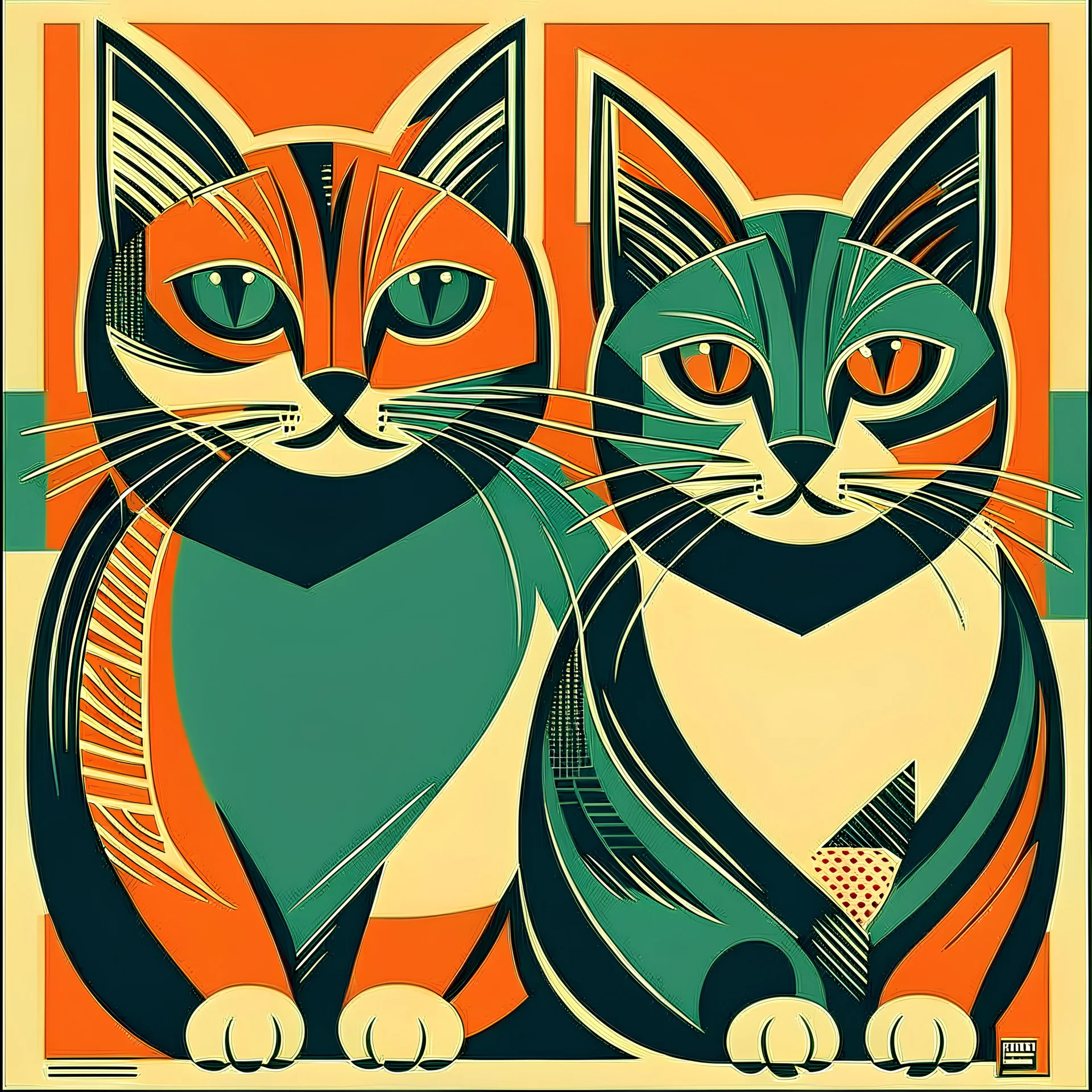 cats gráfica retro