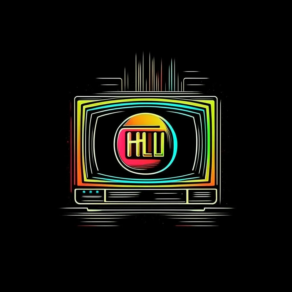 Hotel Restaurant Logo, 90s Aesthetic and feel, Australian, CRT TV Effect.