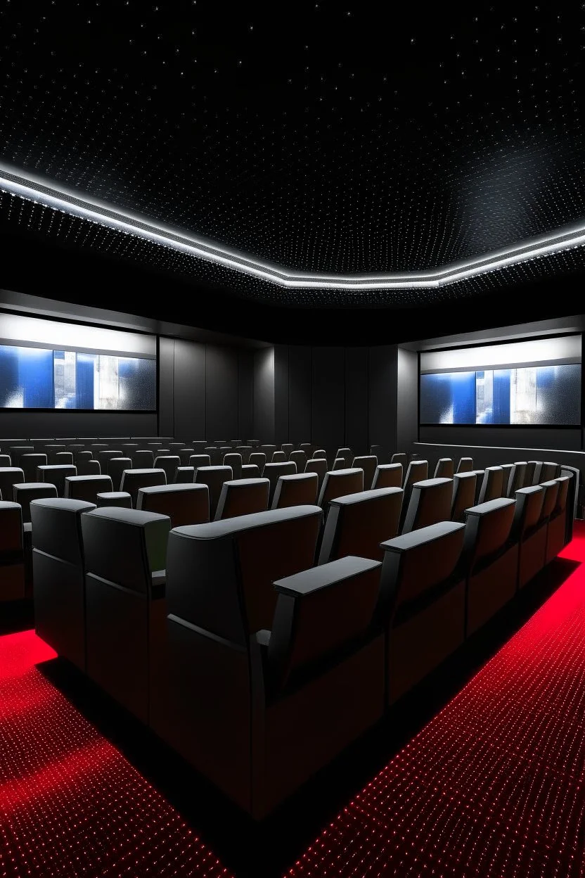 3D shot of the viewing area in a theater