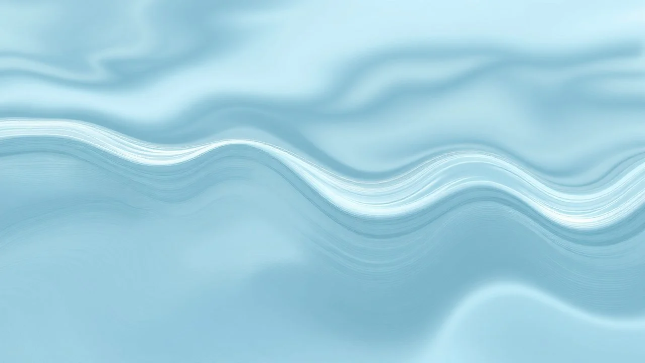 Superposiciones transparentes y degradados que generan "efecto de agua quieta pero tridimensional": ondulaciones que sugieren profundidad pero son completamente planas al análisis retiniano. Expansión y contracción rítmicas sin movimiento real. Estilo de Op Art acuático abstracto. Interés por la percepción subconsciente de fluidos.