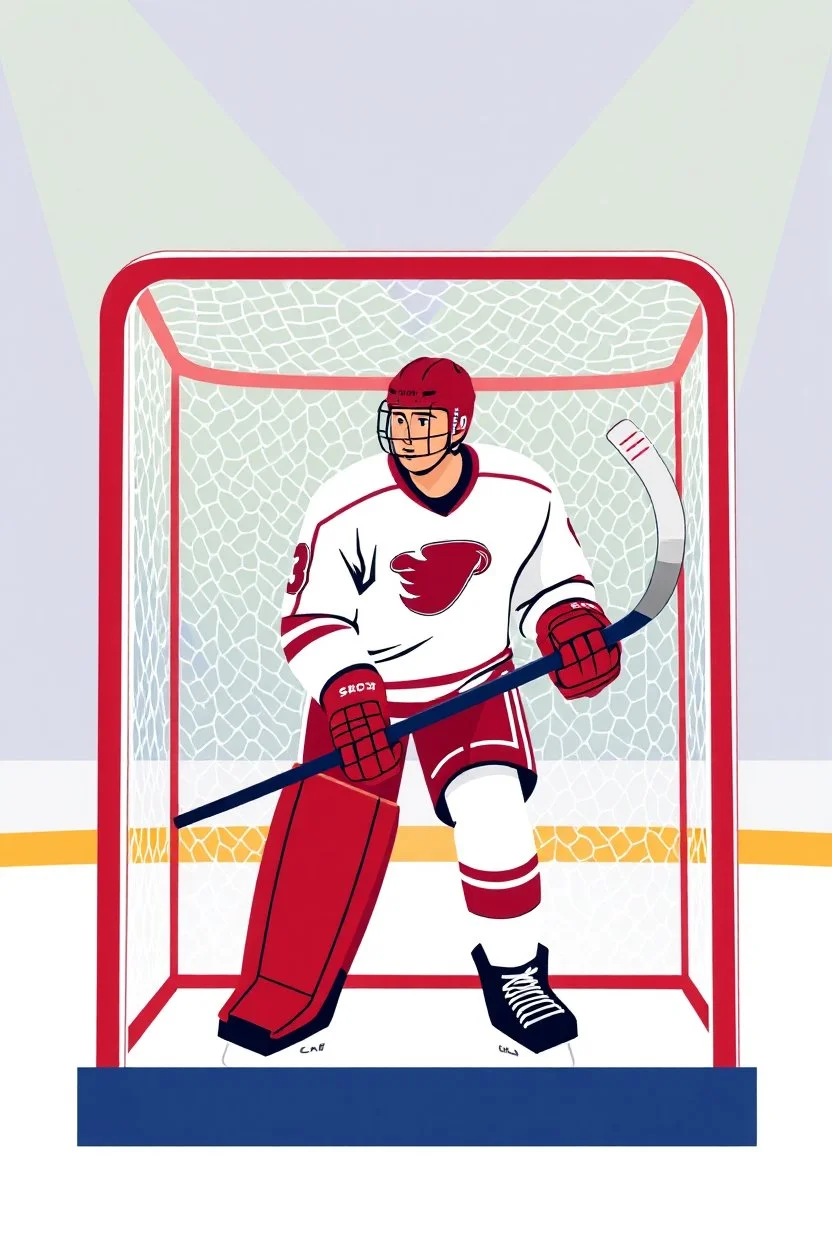 simplified illustration of hockey player in penalty box