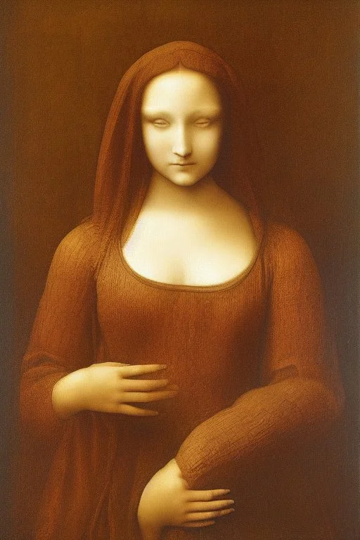 Portrait a women like the monaliza by Leonardo da Vinci