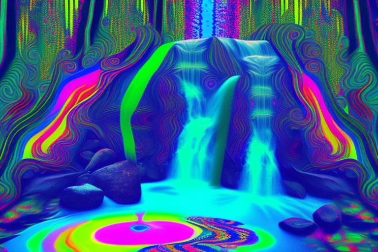 Psychedelic waterfall