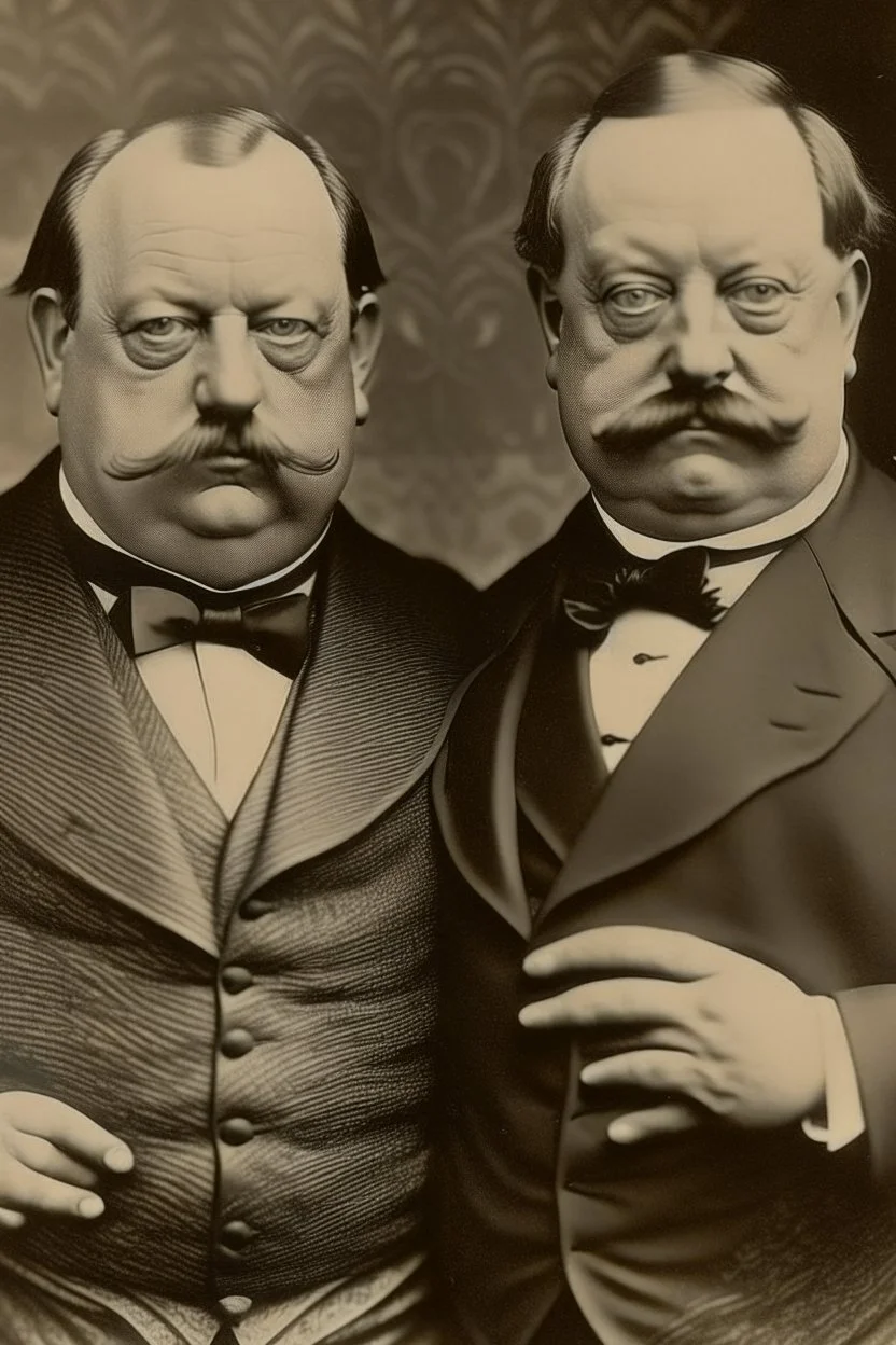 President Grover Cleveland as Siamese Twins joined at the arms no legs hideous monster