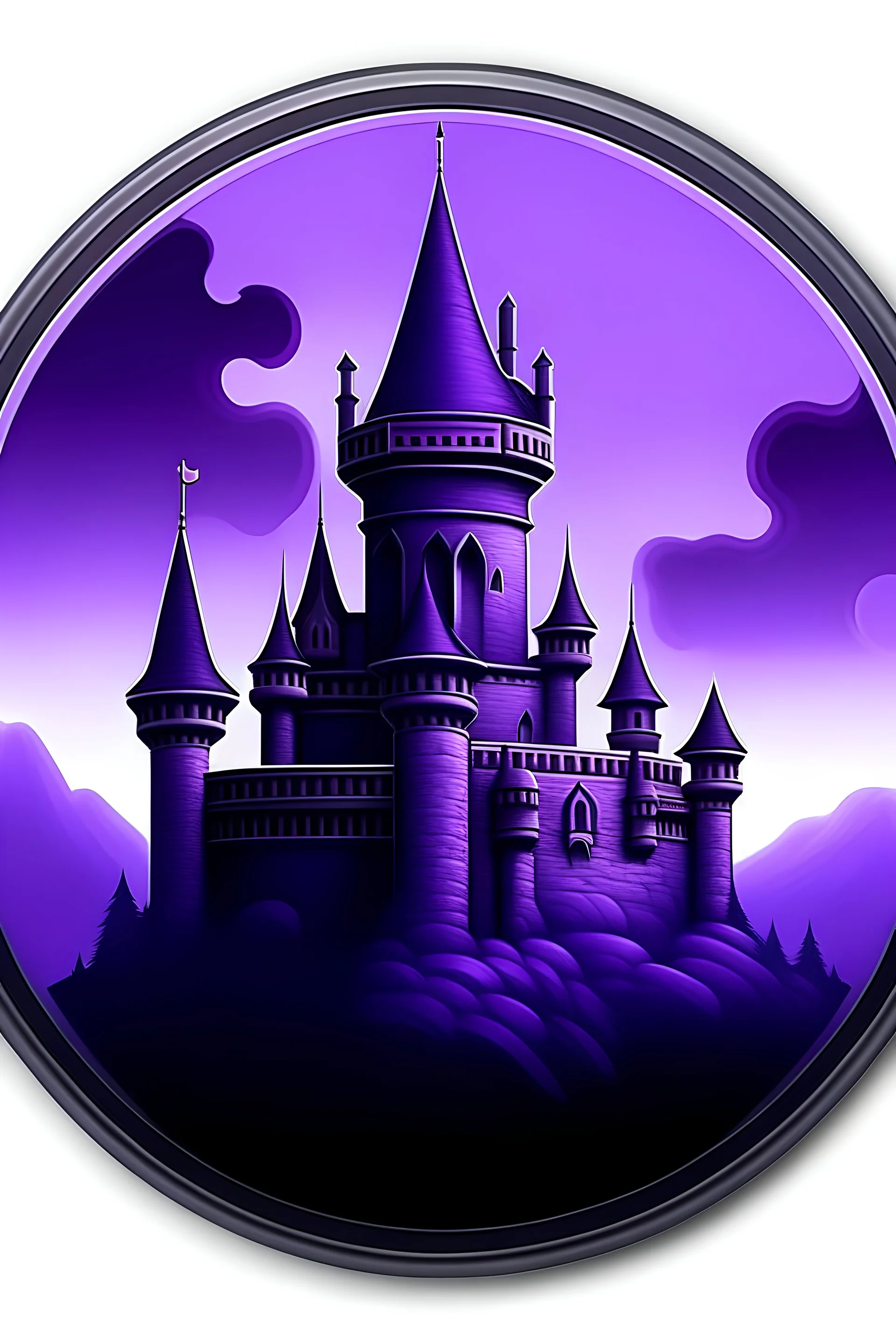 64x64 pixel castle with purple smoke button