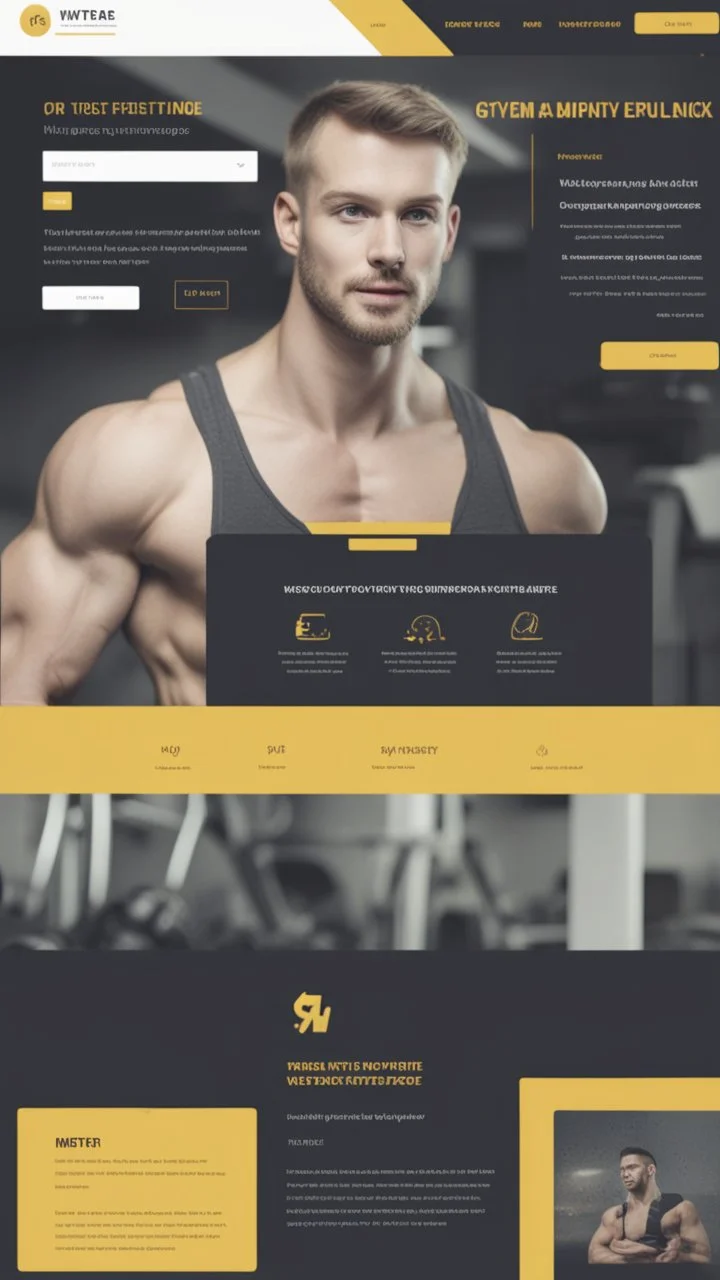 Design a user-friendly and visually appealing landing page for a gym website, prioritizing an intuitive user experience