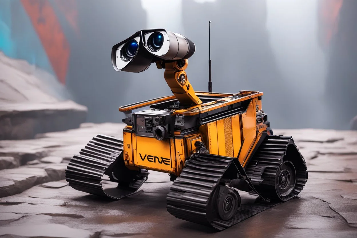 Machine in 8k WALL-E model with 8k solo leveling shadow artstyle, venom them, neon water, full body, intricate details, highly detailed, high details, detailed portrait, masterpiece,ultra detailed, ultra quality