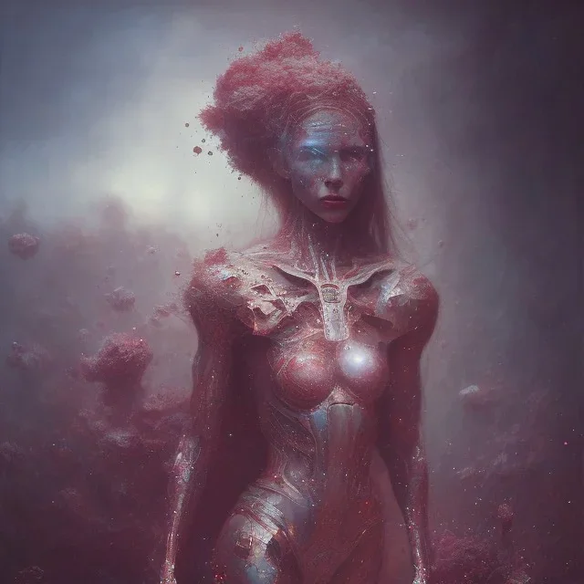 superhero, woman, photographer. oil on canvas, volumetric lighting, beksinski