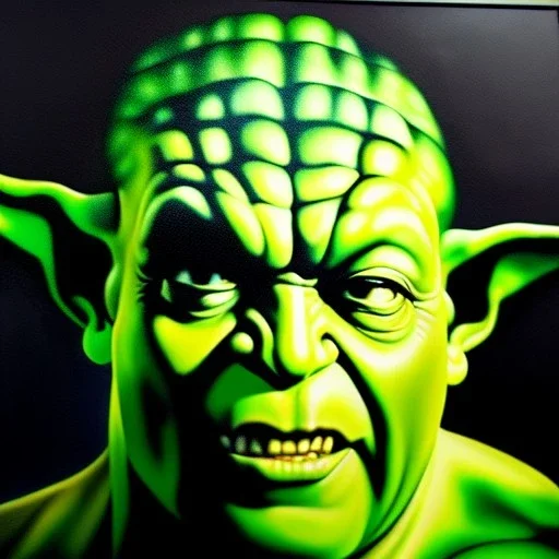 Ultra detailed fullbody Portrait in oil on canvas of a Hulk merges master yoda ,extremely detailed digital painting, extremely detailed face,crystal clear Big eyes, mystical colors ,perfectly centered image, perfect composition, rim light, beautiful lighting,masterpiece,8k, stunning scene, raytracing, anatomically correct, in the style of robert e howard and Ken Kelley and Ohrai Noriyoshi and Simon Bisley and tomzj1