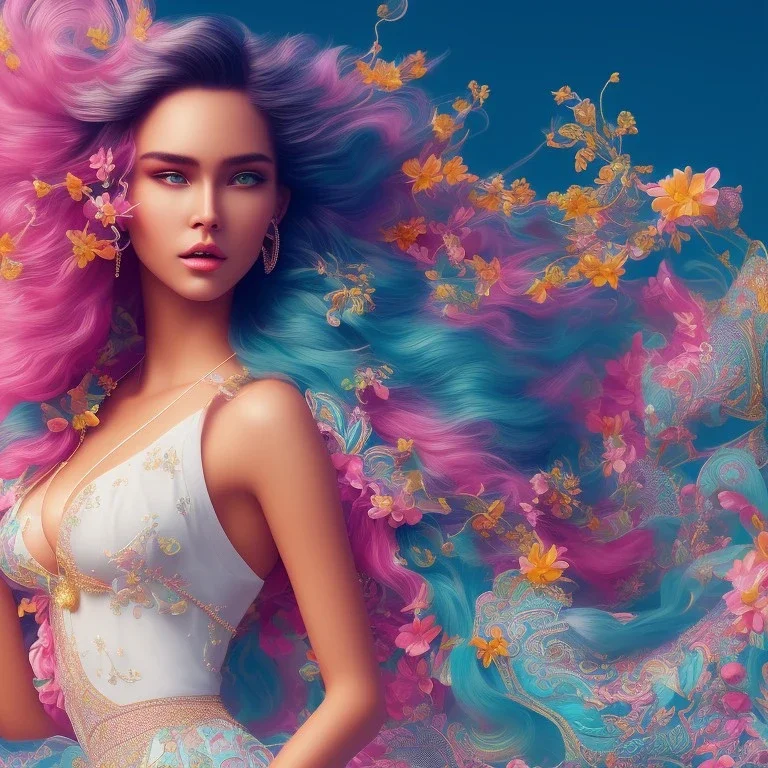 sexy, beautiful, young woman, detailed gorgeous face, vaporwave aesthetic, synthwave, colorful, psychedelic, artstation, concept art, smooth, extremely sharp detail, finely tuned detail, ultra high definition, 8 k, unreal engine 5, ultra sharp focus, illustration, art by artgerm mary dimova, jim lee, greg rutkowski and alphonse mucha