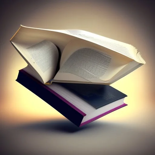 Floating book with magic swirling around it lifting it into the air