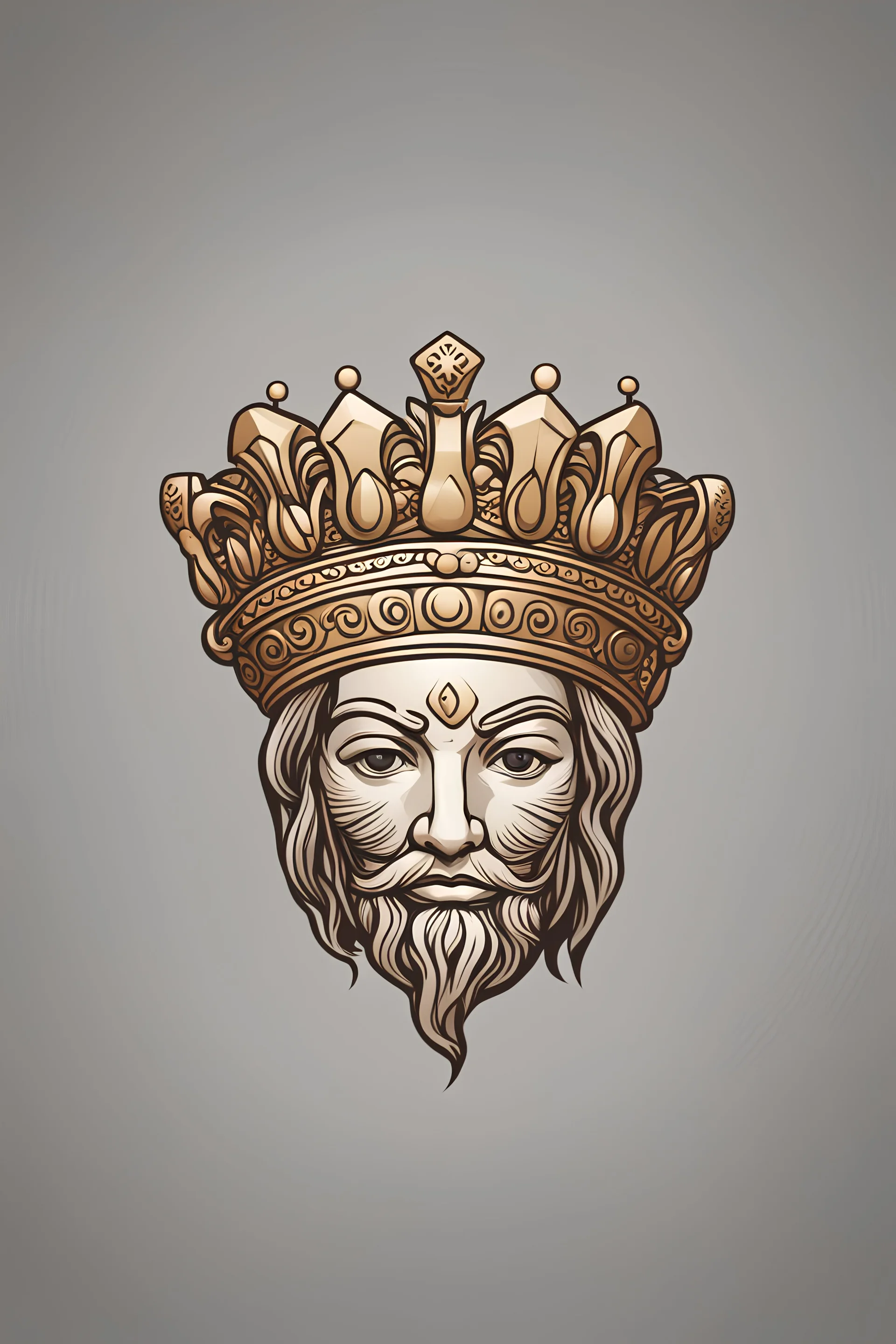 Design an Achaemenid Crown logo for me(Vector and minimal style and png)