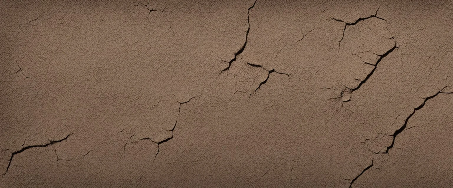 Hyper Realistic Rustic dark sand seamless texture on wall with realistic small wall cracks & dark vignette effect