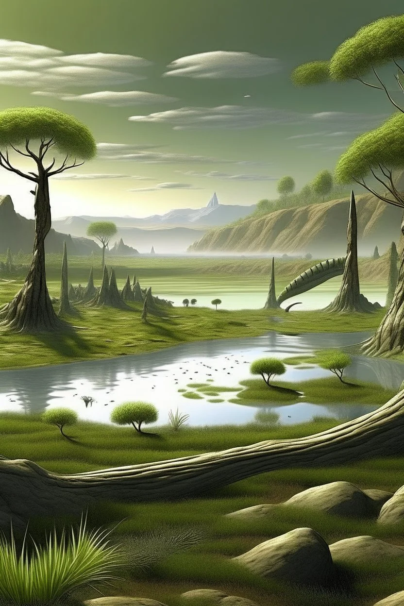 silurian period realastic landsapes
