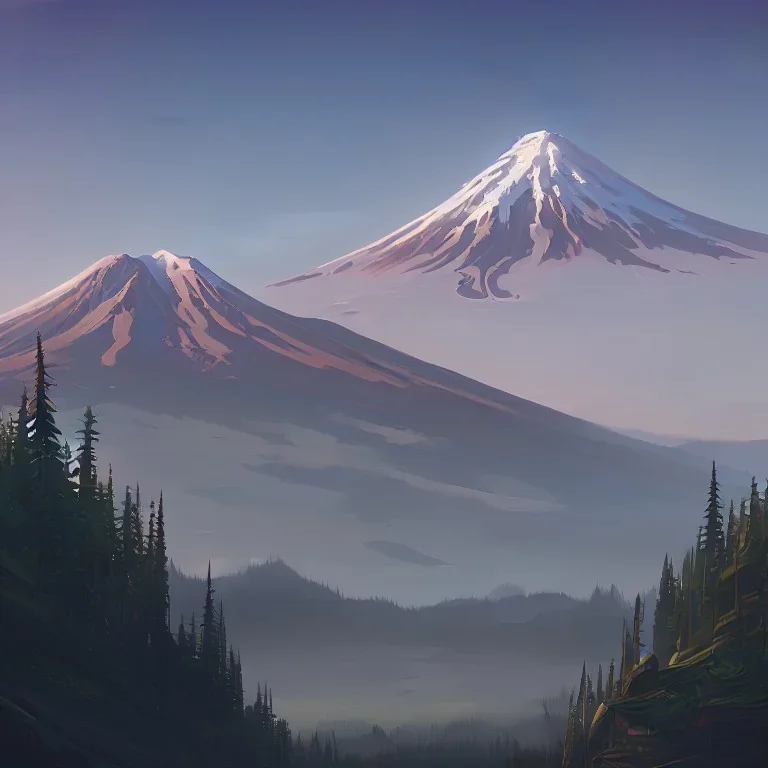 Concept art of Mt. Adams by Airi Pan