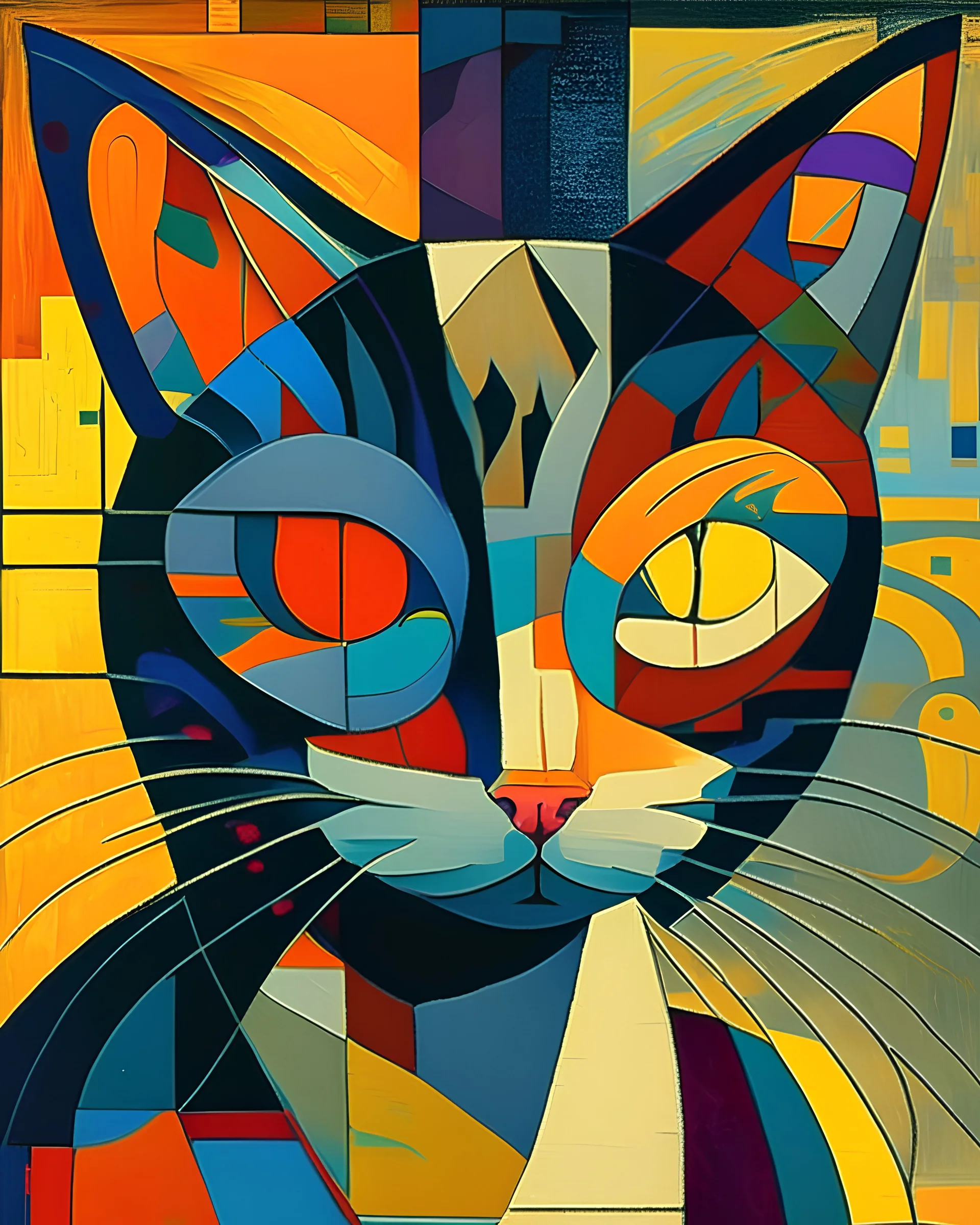 Portrait of a cat by Kandinsky