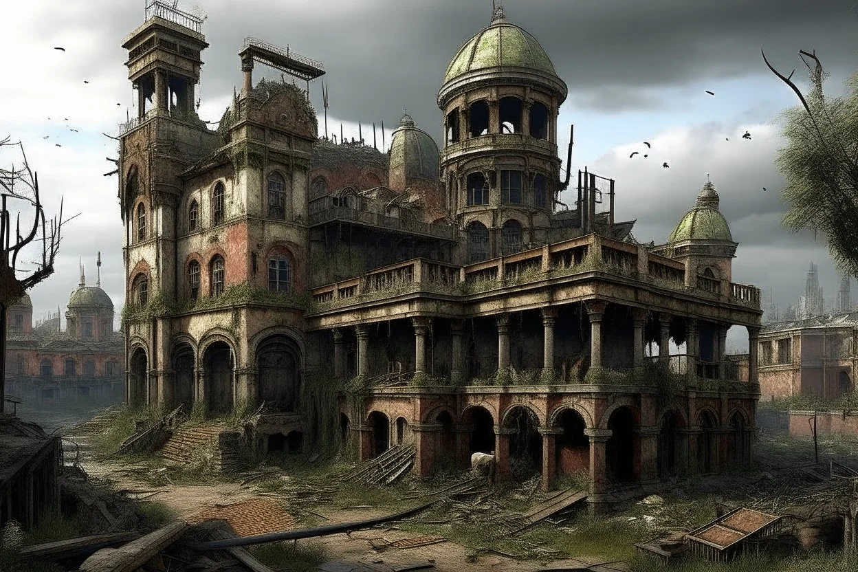 ruined victorian city post-apocaliptic