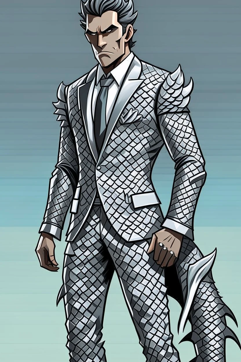 Make a more elegant and Butler like Silver scales tuxedo