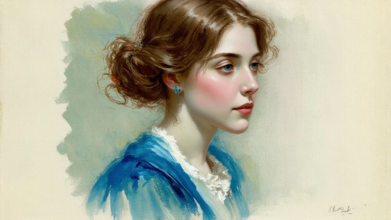 European ink print Felt needle Bromoil print woman pastel Flux Schnell