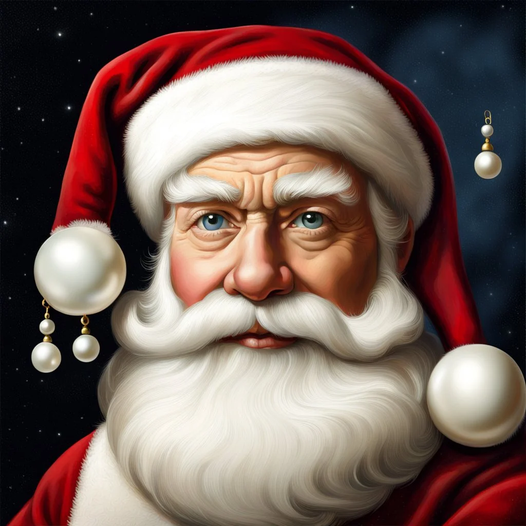 Santa Claus with a pearl earring