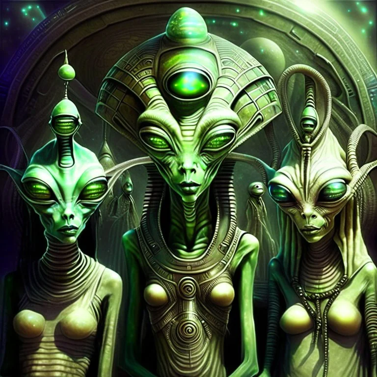 Harem of aliens.