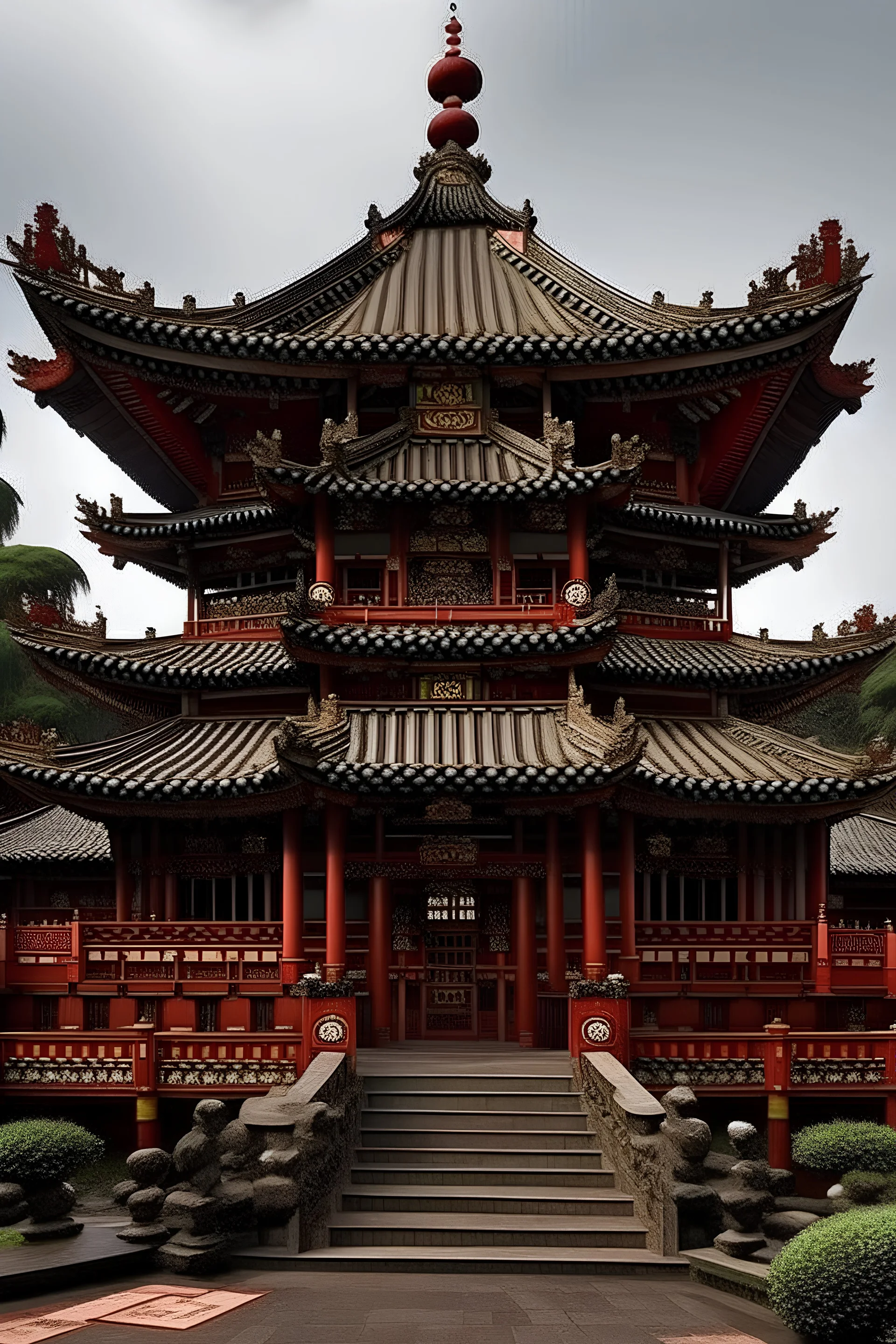 Chines temple samurai