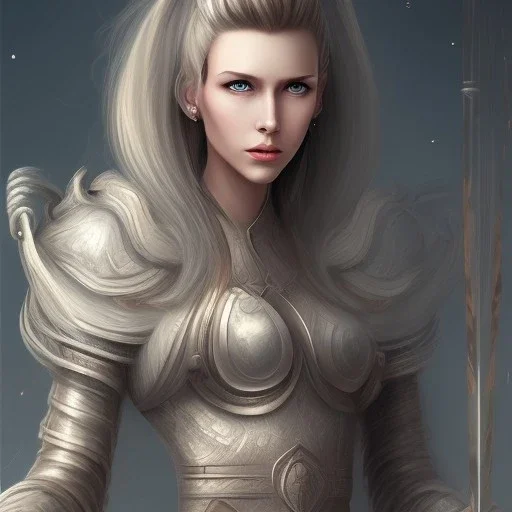 fantasy setting, woman half-hawk haircut