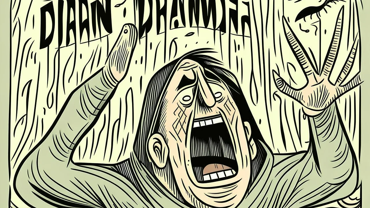 شخص يصارخ ويعاني وواضح عليه انو بدو يموت