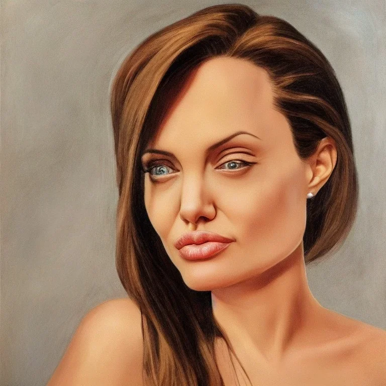 angelina jolie young face, centered, Realist, head and shoulders portrait, golden dress athena god