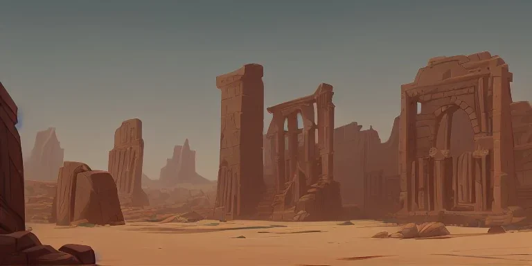 ancient city ruins desert