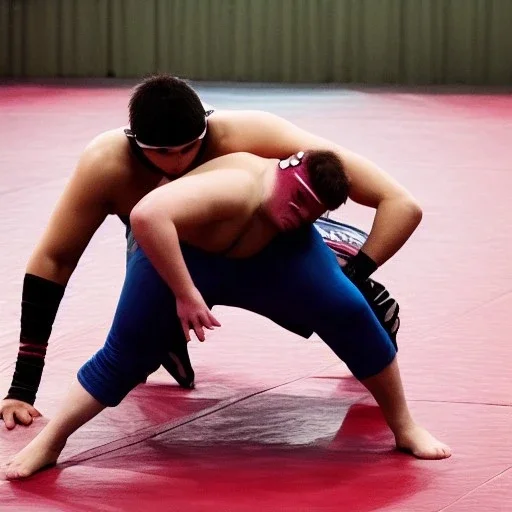 two guys wrestling