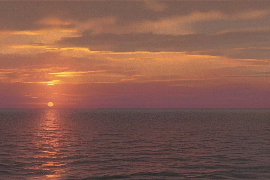 sunset over the sea by Roger Deakins