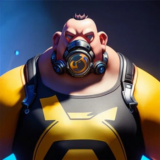 Ultra detailed fullbody Portrait in oil on canvas of overwatch character-ROADHOG with armor,extremely detailed digital painting,intense stare, extremely detailed face, crystal clear eyes, mystical colors ,perfectly centered image, perfect composition, rim light, beautiful lighting,masterpiece ,8k, stunning scene, raytracing, anatomically correct, in the style of Steve Jung and robert e howard and Wizyakuza and Ohrai Noriyoshi and Simon Bisley and uncannyknack and kilory.