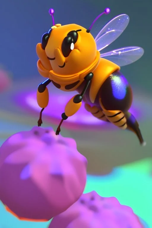 Cute bee as pfp animation style