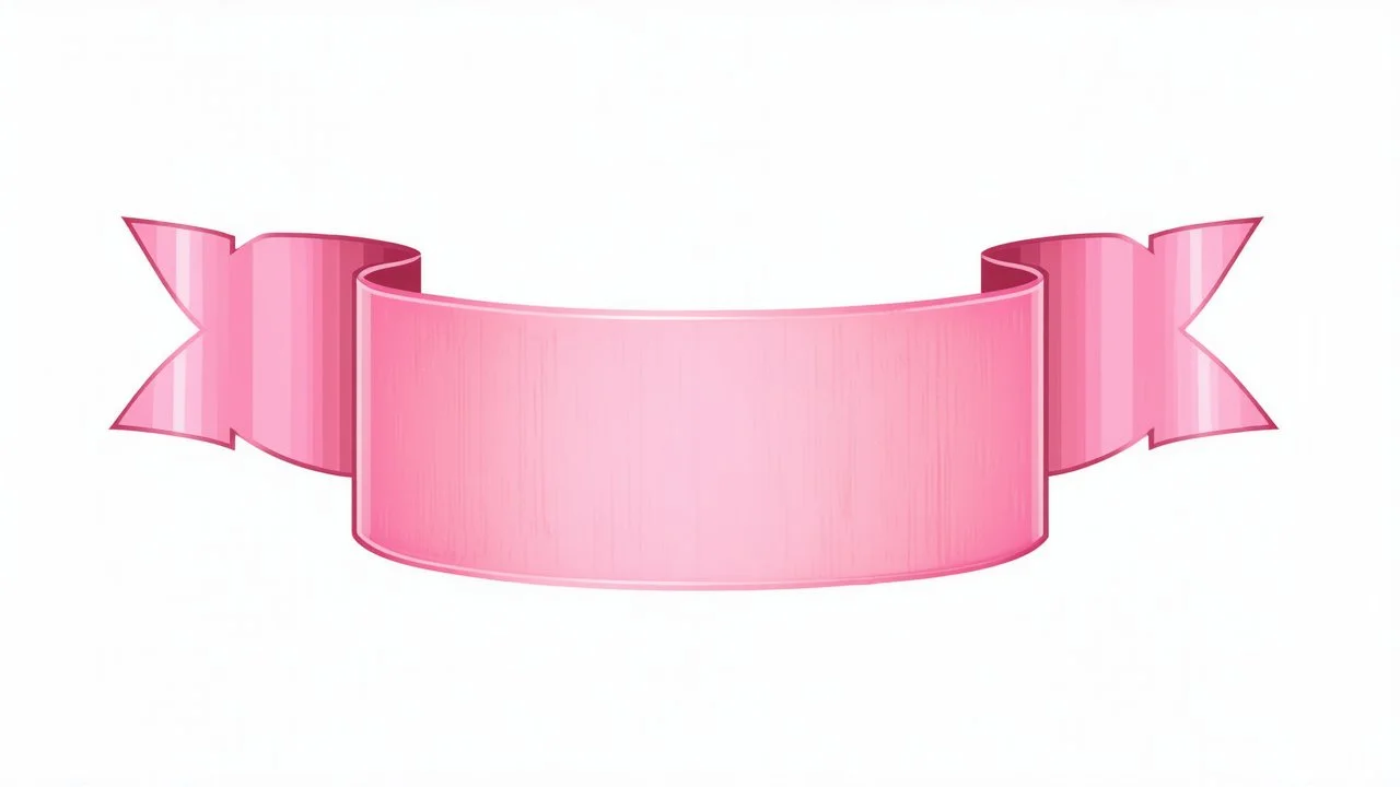 pink ribbon graphic element with added aged canvas texture and lighting