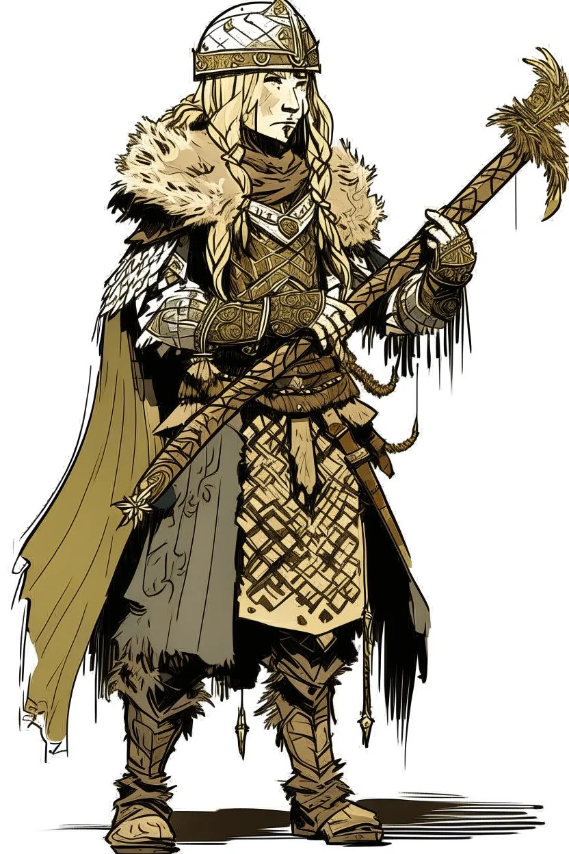 Girl Archer concept art, small head, full body