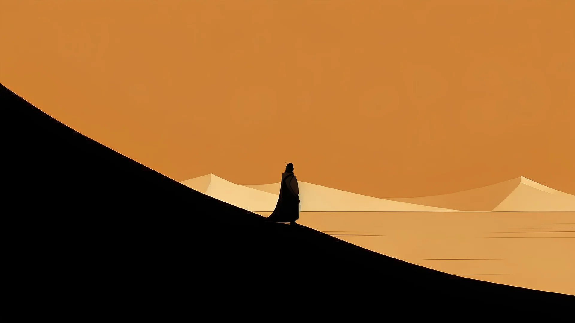 minimalist wallpaper of Dune by Herbert