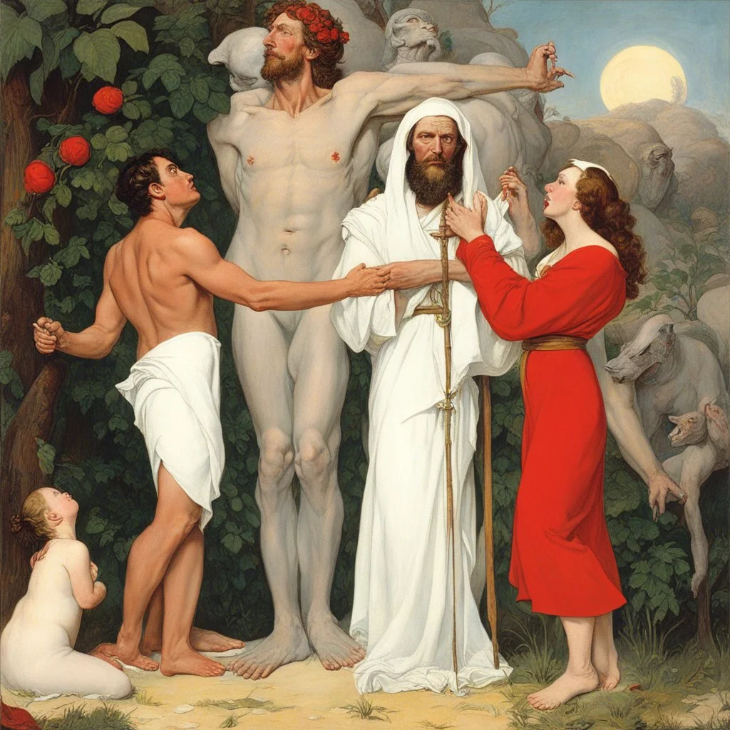 God/Deicide [art by Norman Rockwell] God/Deicide God/Deicide God/Deicide, in front of Adam and Eve