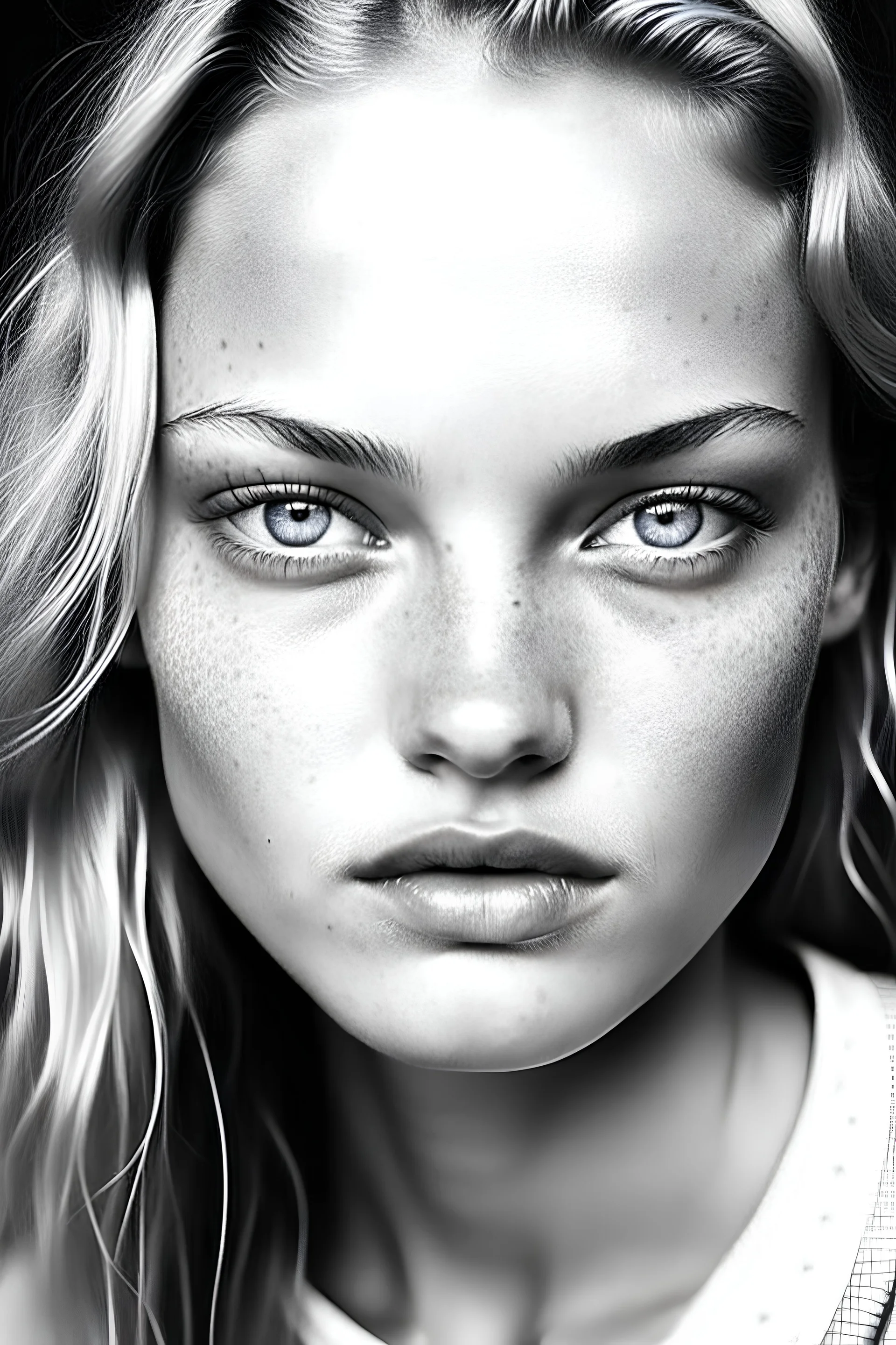 Caroline trentini, freckles