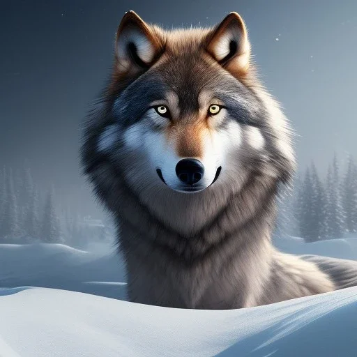 wolf, blue, masterpiece, expert, 8K, sharp focus, cinematic lighting, beautiful