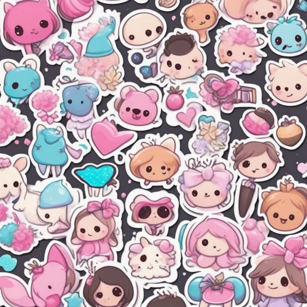 girly stickers template