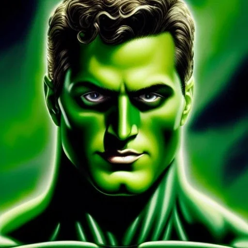 ultra detailed Portrait on oil in canvas of Hal Jordan Green lantern , extremely detailed digital painting, extremely detailed face,crystal clear Big Glowing eyes, mystical colors ,perfectly centered image, perfect composition,rim light, beautiful lighting, 8k, stunning scene,extremely sharp detail, finely tuned detail, ultra high definition raytracing, in the style of Simon Bisley and Ishimura.