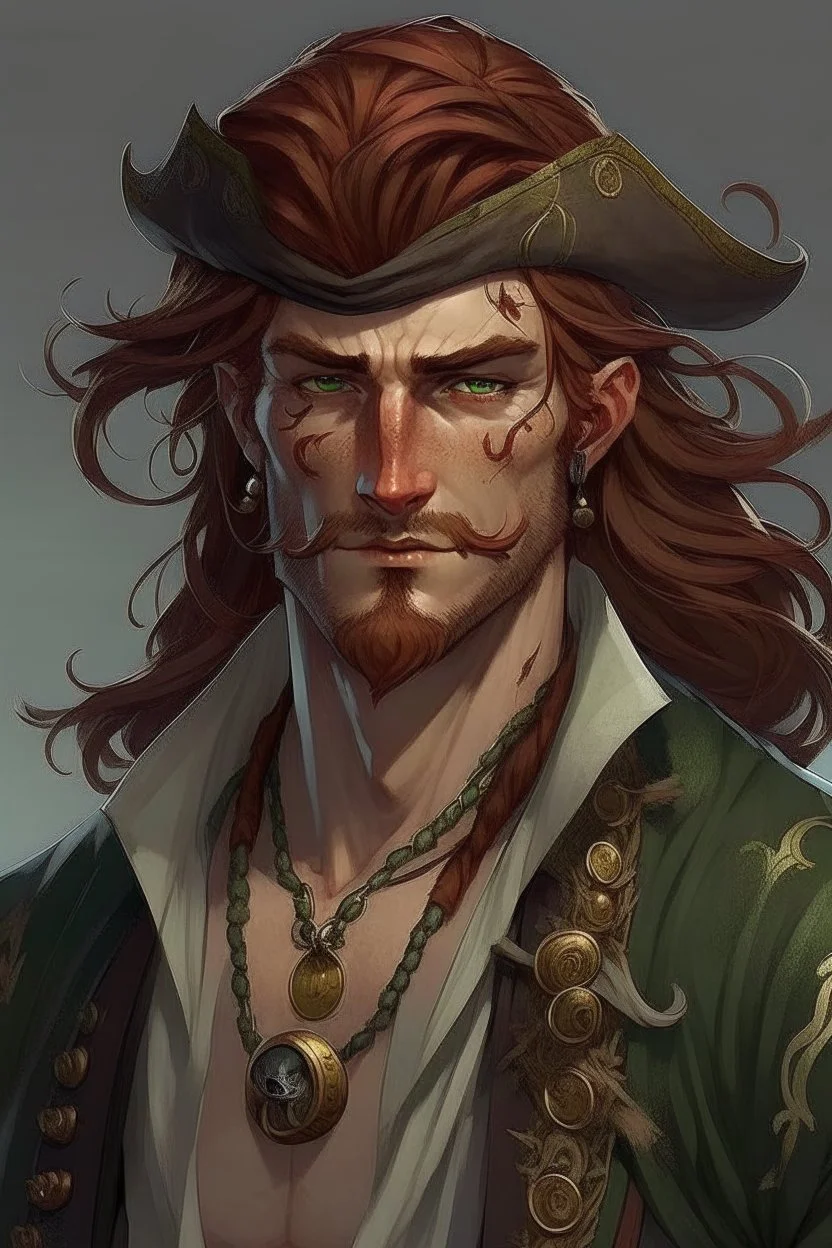 pirate nereid male with deep auburn and kelphair