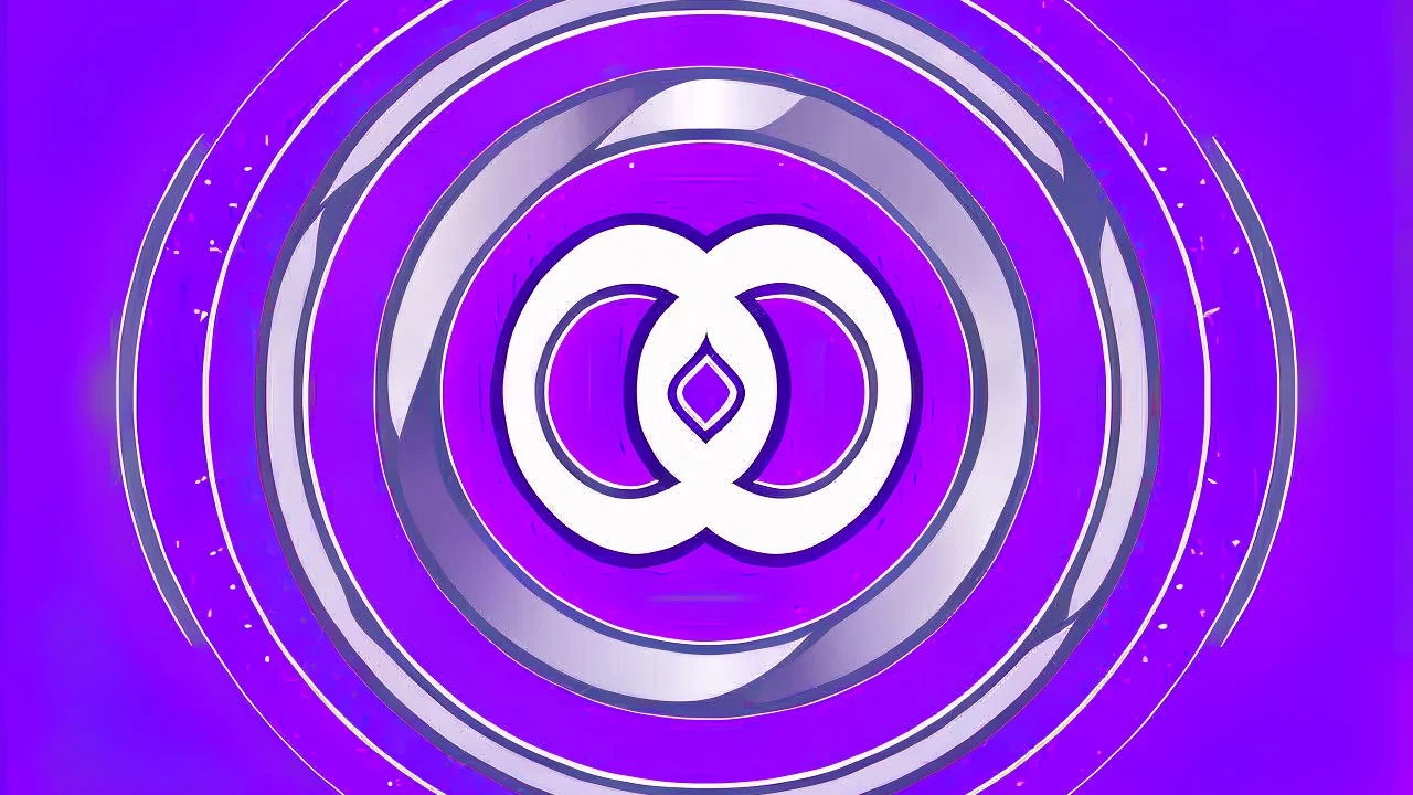 Create a logo embodying the principles of simplicity, distinctiveness, and memorability. Utilize a color palette of deep purple, midnight blue, light gray, and silver. Blend a respiratory circle with an infinity symbol and dynamic lines. Infuse the design with a sense of serenity, experience, and innovation, targeting a broad audience from athletes to those seeking improved mental health.