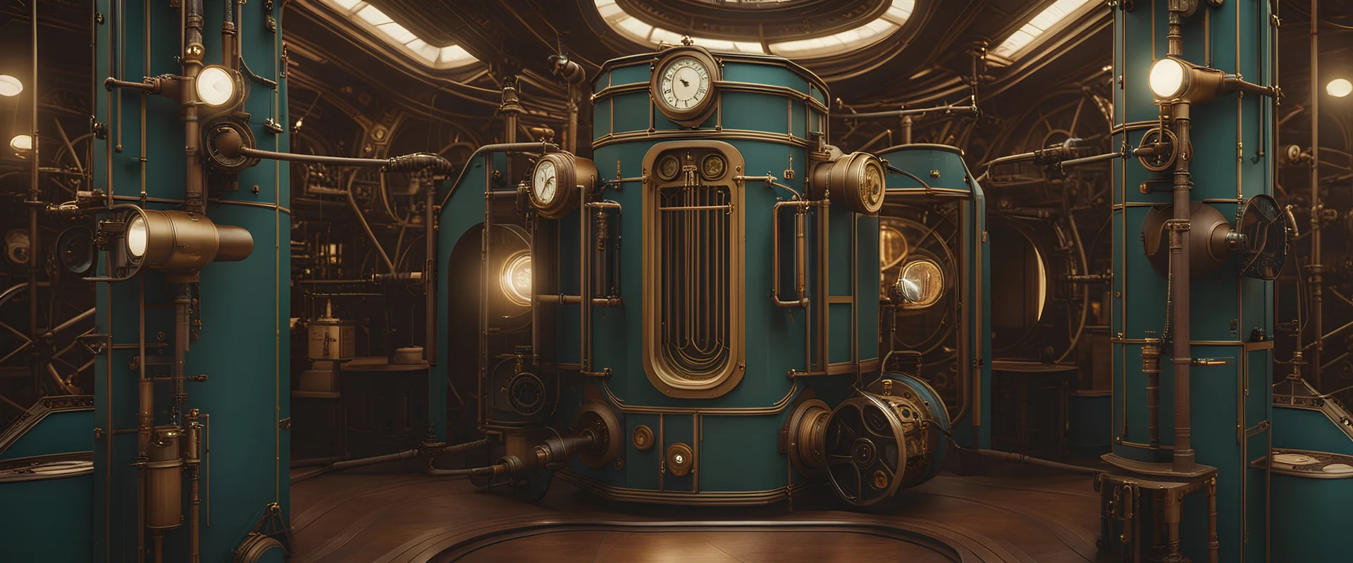 High-end state-of-the-art STEAMPUNK aesthetics tesseract four-dimensional hypercube, supreme cinematic-quality photography, sage green blue and honey brown pure wool clothes, Art Nouveau-visuals,Vintage style with Octane Render 3D technology,hyperrealism photography, (UHD) with high-quality cinematic character render,Insanely detailed close-ups capturing beautiful complexity,Hyperdetailed,Intricate,8K,Hyperrealism craftwork