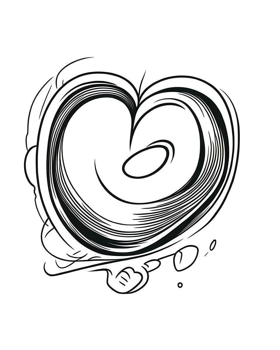 simple illustration of a sweethearts candy on a white background. Black outline.