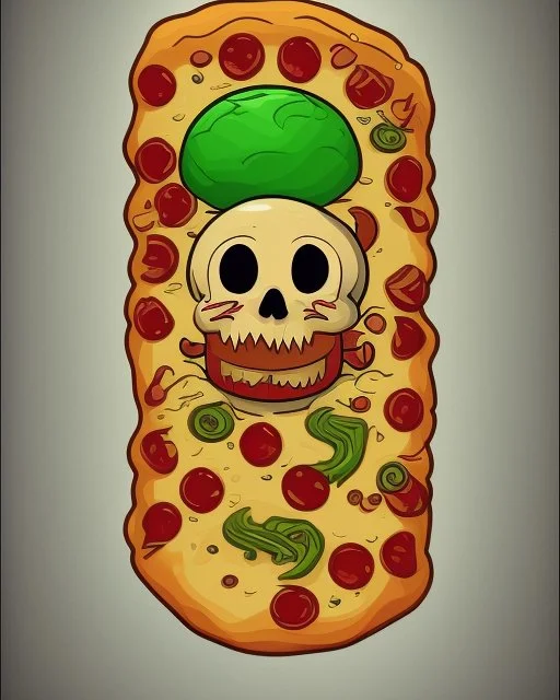 pizza sticker, cartoon style