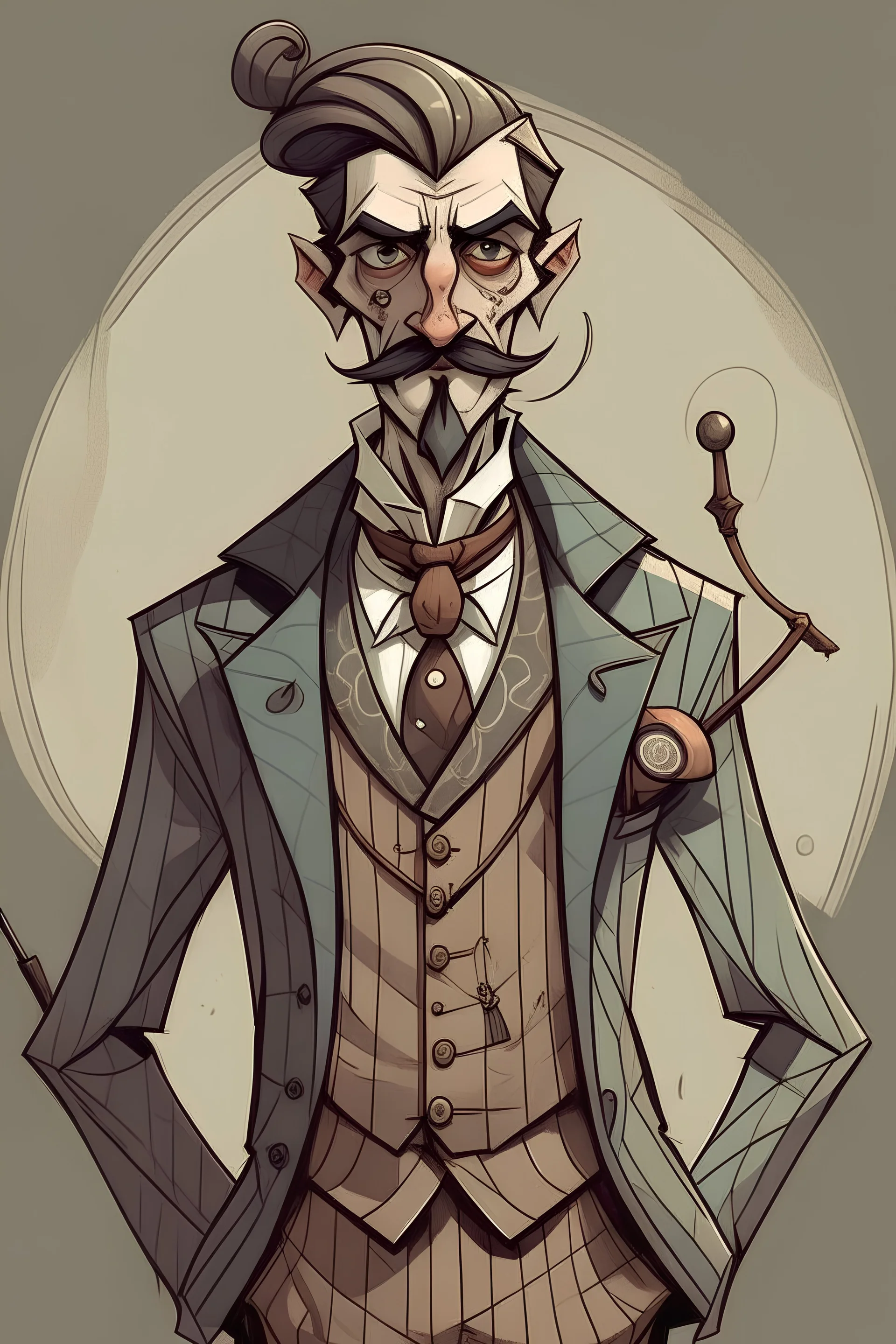 Burtonesque style character man