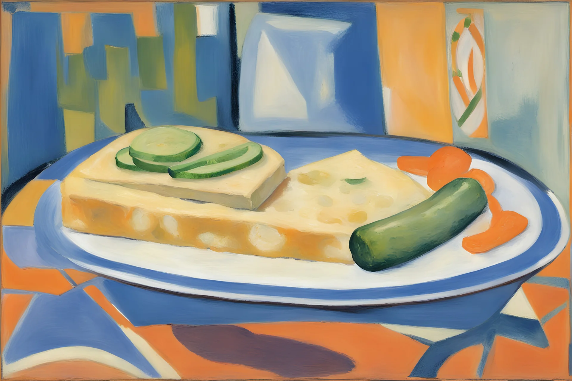 the chees and cucumber sandwich,by Henri Matisse